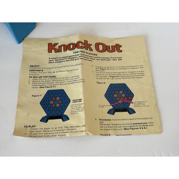 Vintage 1975 MB Knock Out Game Complete – Hex Board, Pegs, Instructions - Picture 4 of 16